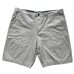 Men’s White Flat Front Shorts Men’s 38 Casual Summer Chino